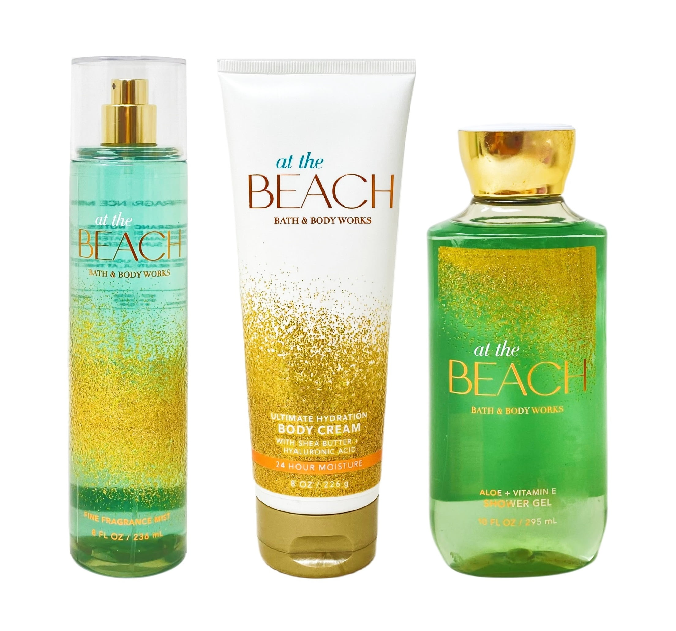 Bath and Body Works At The Beach 3 Piece Bundle - Fragrance Mist