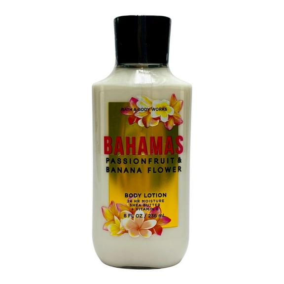 Bath and Body Works Bahamas Passionfruit & Banana Flower Body Lotion Shea Butter + Vitamin E (8 FL OZ / 236 mL)