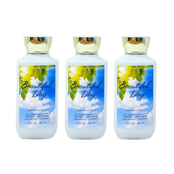 Bath and Body Works Beautiful Day 24 Hour Moisture Body Lotion Set - Pack of 3