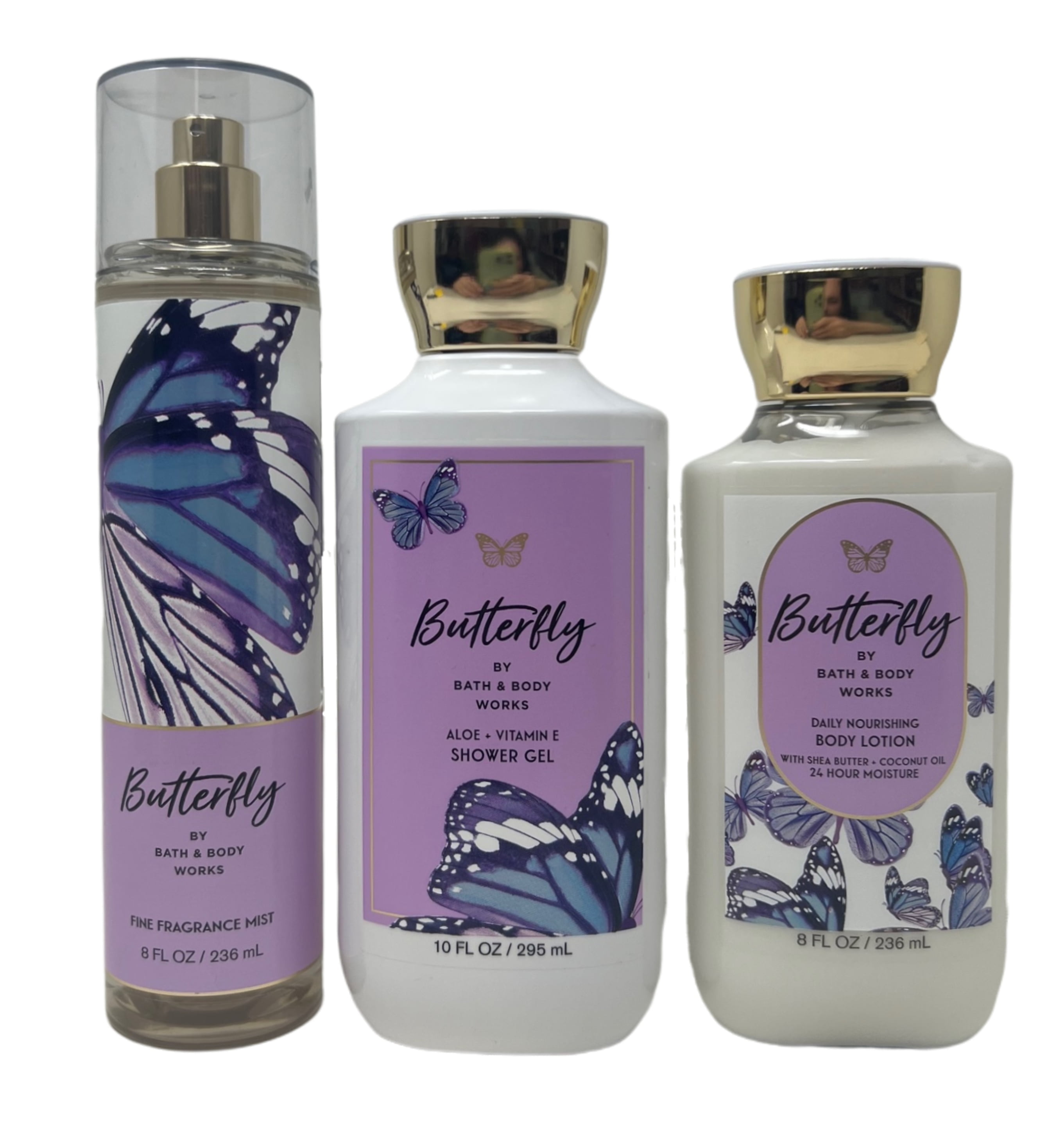 Bath and Body Works Butterfly - Trio Gift Set - Fragrance Mist, Shower Gel and Body Lotion