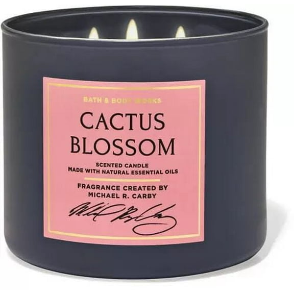 Bath and Body Works Candle - Cactus Blossom 3-Wick Candle with Natural Essential Oils (14.5 Oz / 411 g)