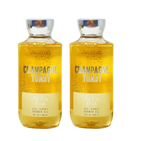 Bath and Body Works Champagne Toast Pop Fizz Clink Shea + Vitamin E Shower Gel Bundle - Pack of 2
