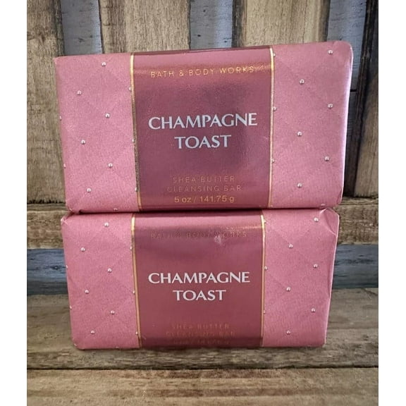 Bath and Body Works Champagne Toast Shea Butter Cleansing Bar 5 Oz, 2 Pack