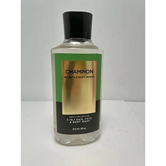 Bath and Body Works Champion for Men 3-in-1 Hair Face Body Wash Gel 10 Ounce Ful