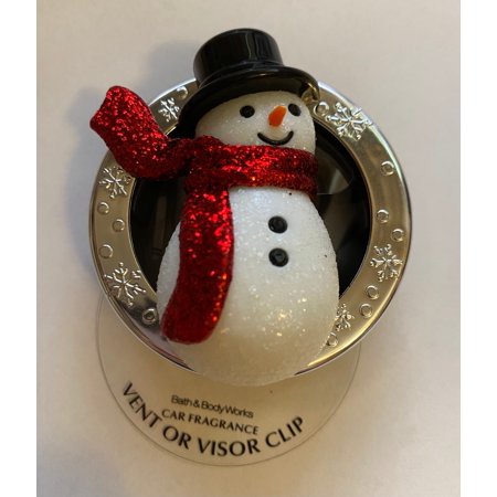 Bath and Body Works Christmas Holiday Snowman Car Fragrance Vent Visor Clip New