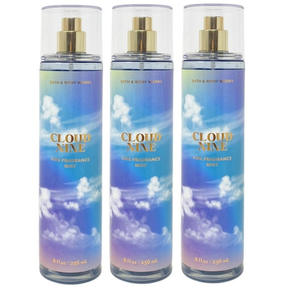 Bath & Body Works Cloud Nine Fine Fragrance Mist Trio Gift Set - 3-Piece Body Spray for Unisex, 3 x 8 fl oz