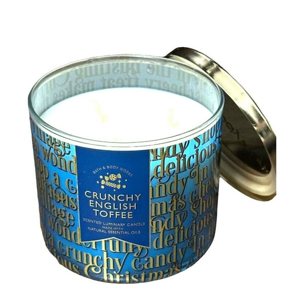 Bath and Body Works Crunchy English Toffee 3-Wick Scented Luminary Candle (14.5 / 411 g)