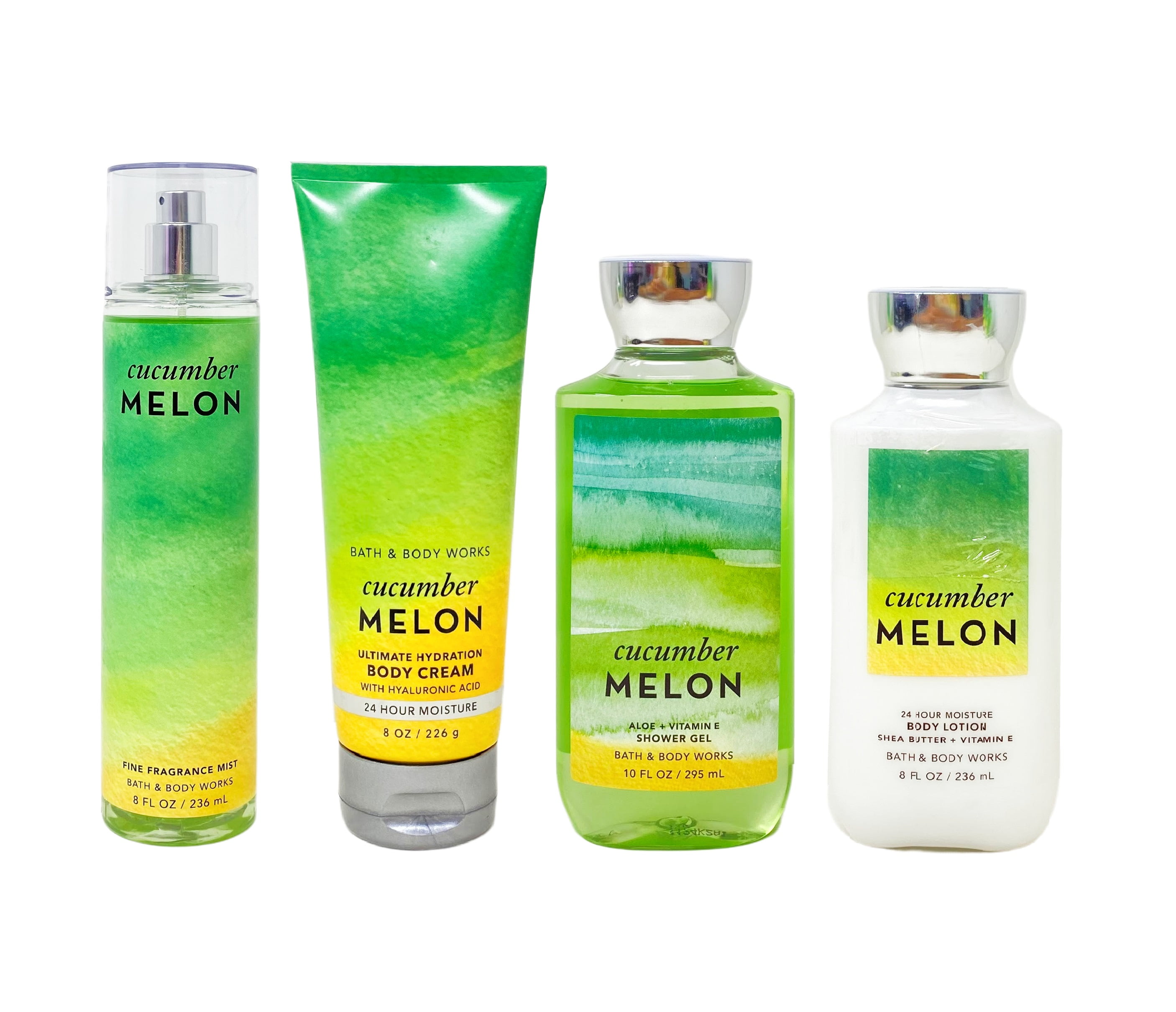 Bath and Body Works Cucumber Melon Deluxe Gift Set - Fragrance Mist - Body  Cream - Shower Gel - Body Lotion - Full Size