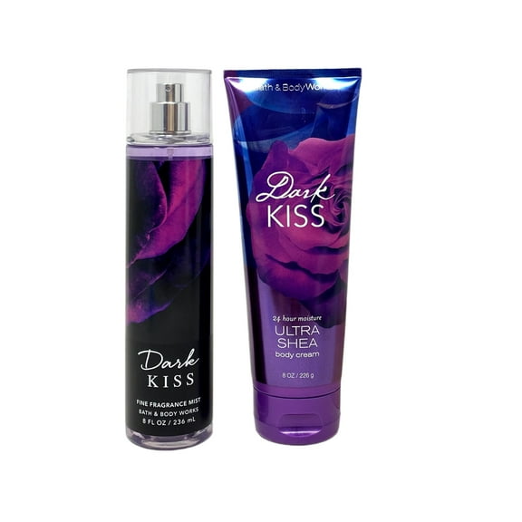 Bath and Body Works Dark Kiss Gift Set - Fragrance Mist and Body Cream