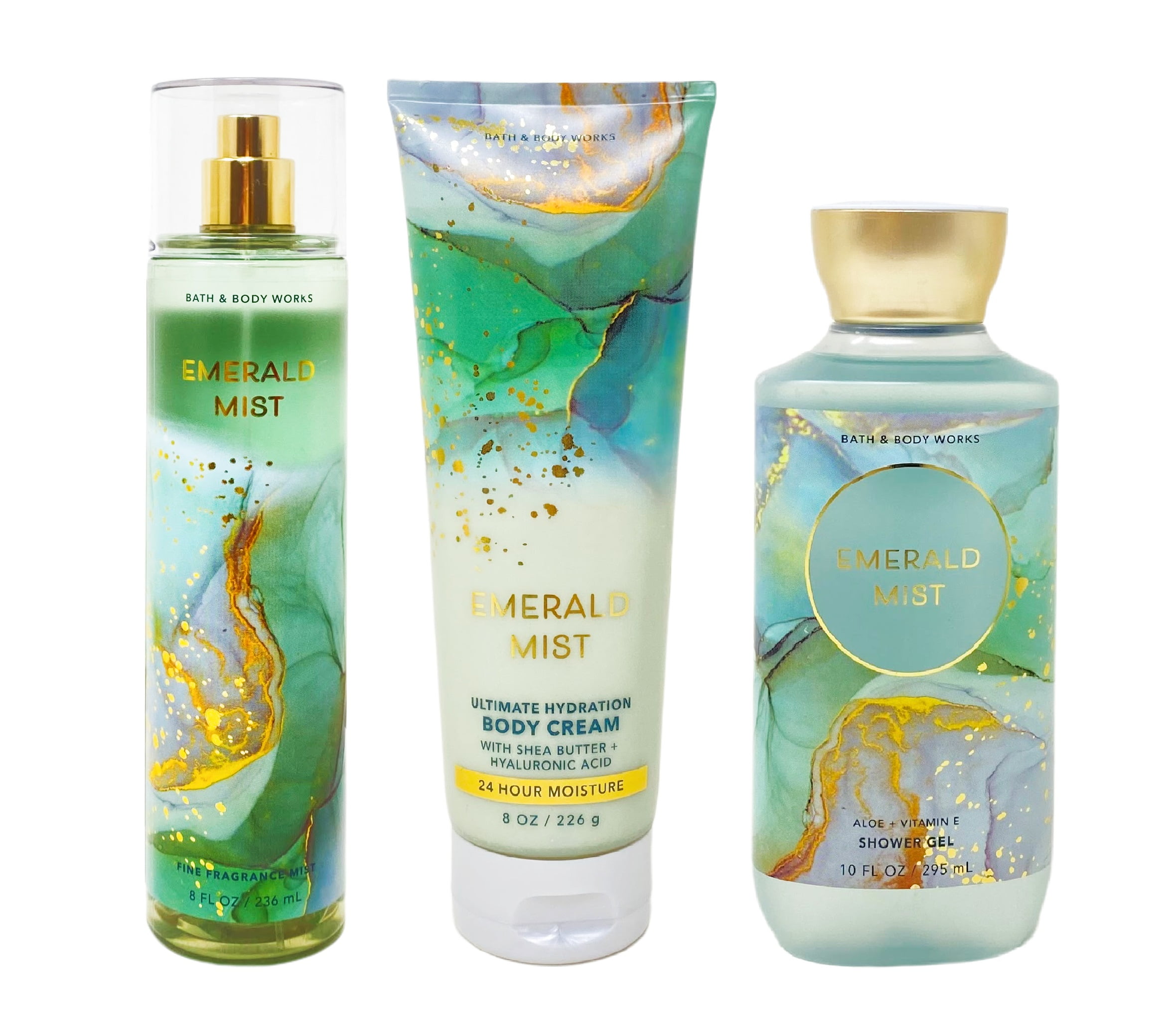 Bath and Body Works Emerald Mist 3 Piece Gift Bundle - Fragrance Mist ...