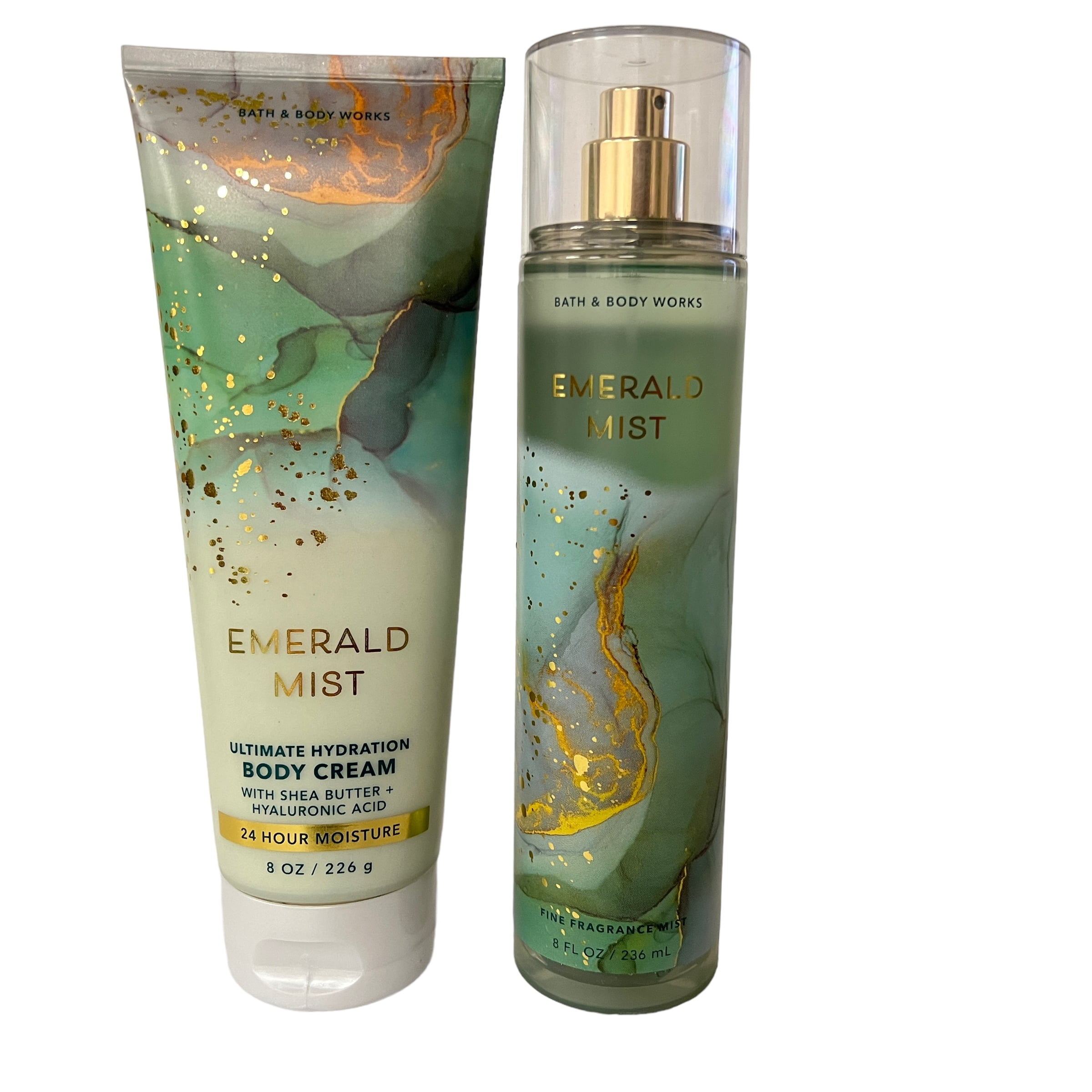 Bath and Body Works Emerald Mist Fragrance Mist & Body Cream Set 8 fl