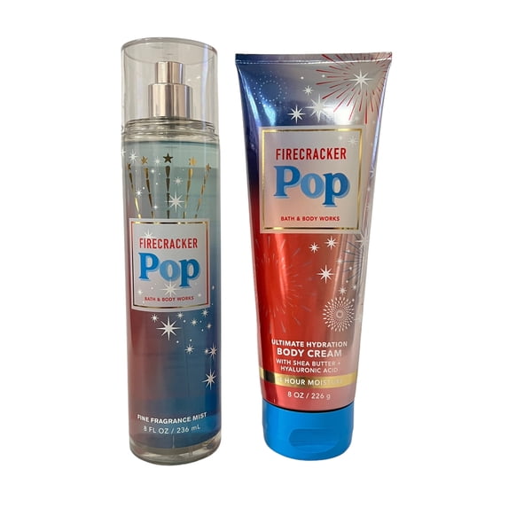 Bath and Body Works Firecracker Pop Fragrance Mist & Body Cream Set 8 fl oz