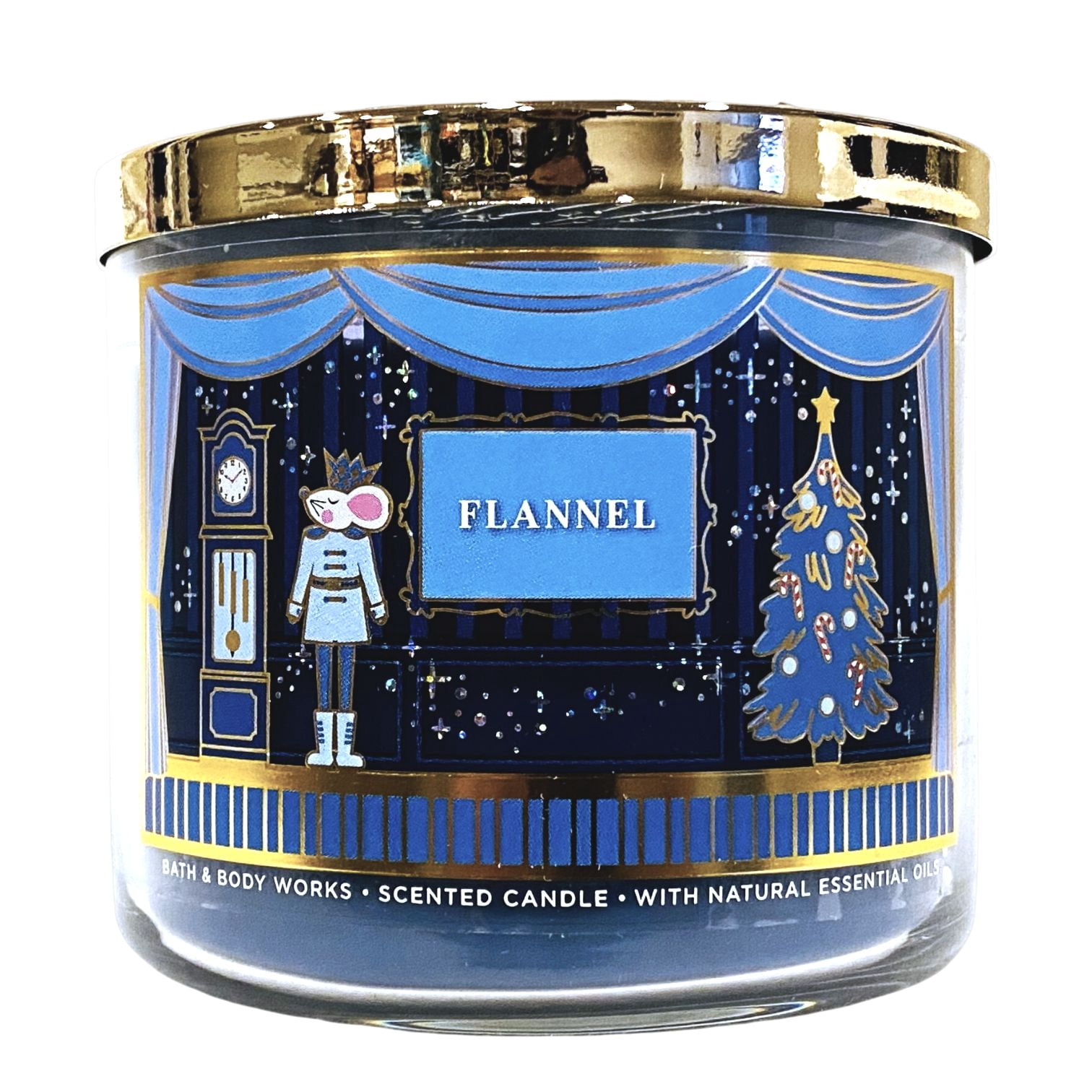 Bath and Body Works Flannel Scented 3-Wick Candle with Natural