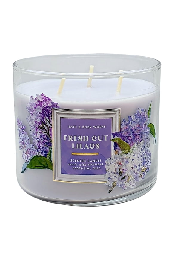 Bath and Body Works Fresh Cut Lilacs 3-Wick Candle (14.5 Oz / 411 g)