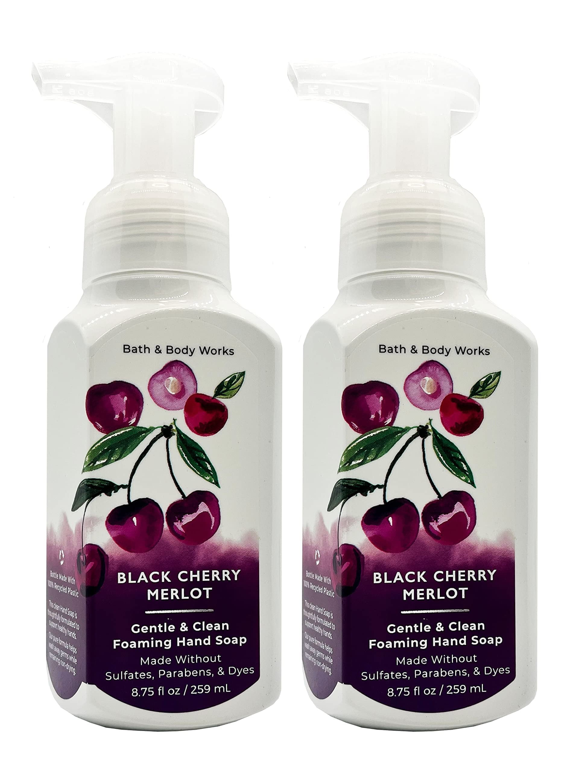 Bath and Body Works Gentle Foaming Hand Soap, Black Cherry Merlot 8.75 Ounce (2-Pack)