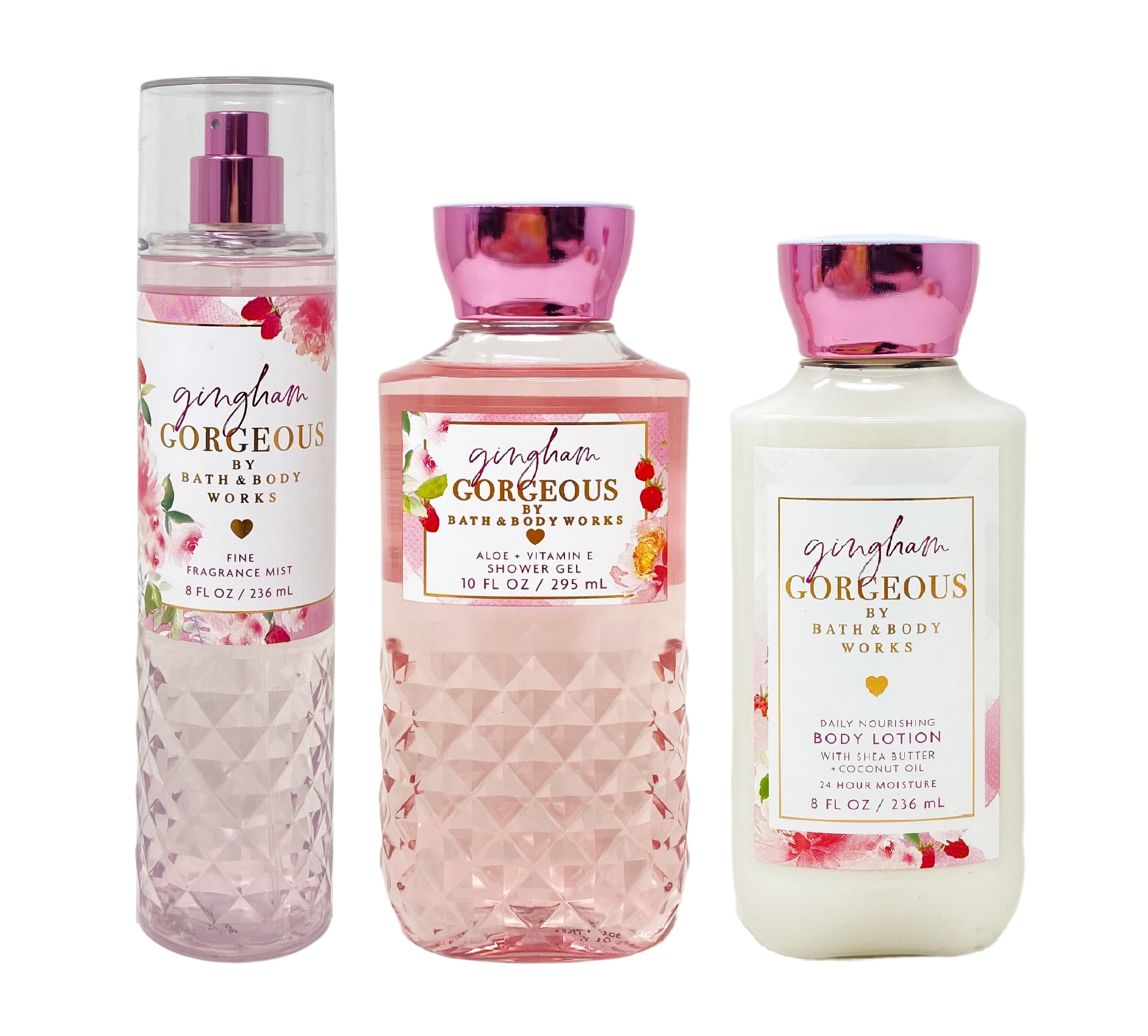 BATH&BODYWORKS (3セット) Bath & Body Works Gingham Gorgeous Gift Set: Fragrance Mist