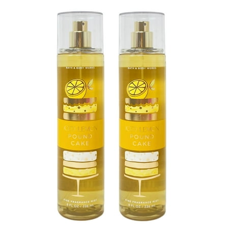 Bath and Body Works Iced Lemon Pound Cake Fine Fragrance Mist Set -