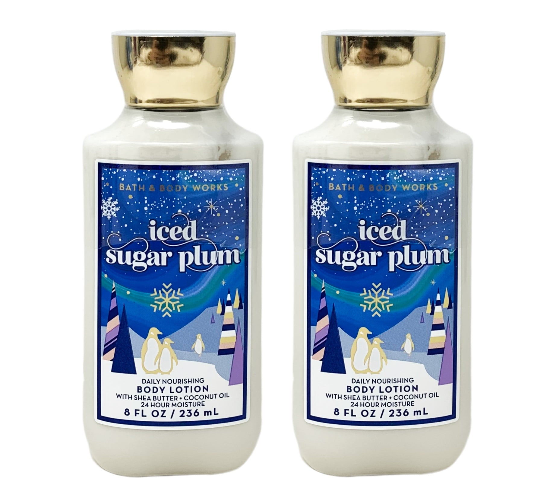 Bath and Body Works Iced Sugar Plum Daily Nourishing Body Lotion Duo Set