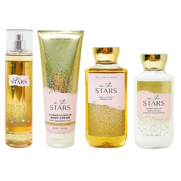 Bath and Body Works In the Stars Deluxe Gift Set - Fragrance Mist - Body Cream - Shower Gel - Body Lotion - Full Size