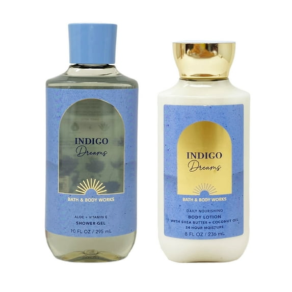 Bath and Body Works Indigo Dreams Duo Gift Set - Shower Gel and Body Lotion - Full Size