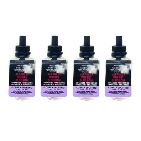 Bath and Body Works Japanese Cherry Blossom Wallflowers Home Fragrance Refill Bulbs - Pack of 4