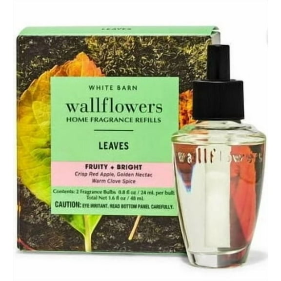 Bath and Body Works LEAVES Wallflowers Home Fragrance Refill 0.8 Fluid Ounce - set of 2