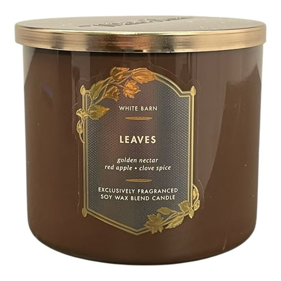 Bath and Body Works Leaves Scented 3-Wick Candle (14.5 OZ / 411 G)