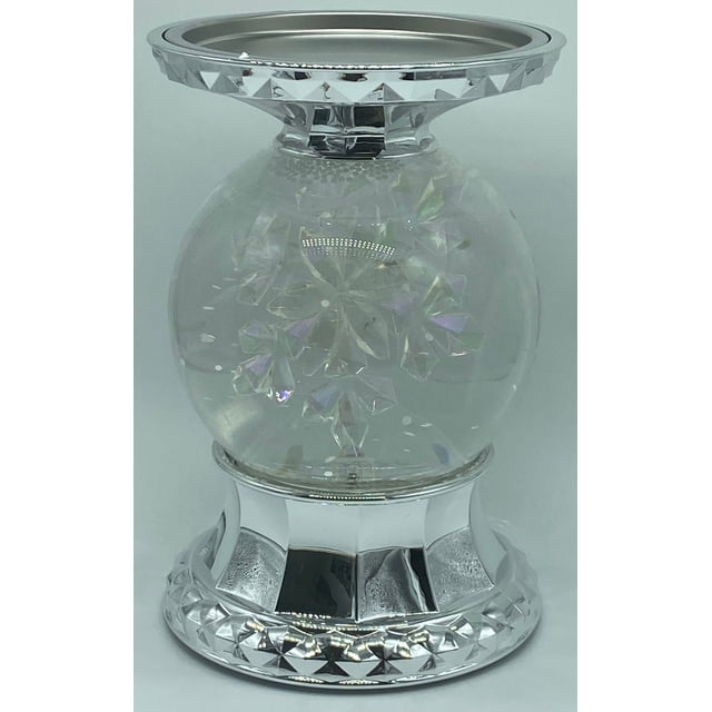 Bath and Body Works Light Up Water Globe Snowflake Pedestal 3wick