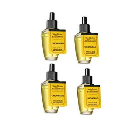 Bath and Body Works Limoncello WallFlower Fragrance Refill. 4 Pack 0.8 Oz
