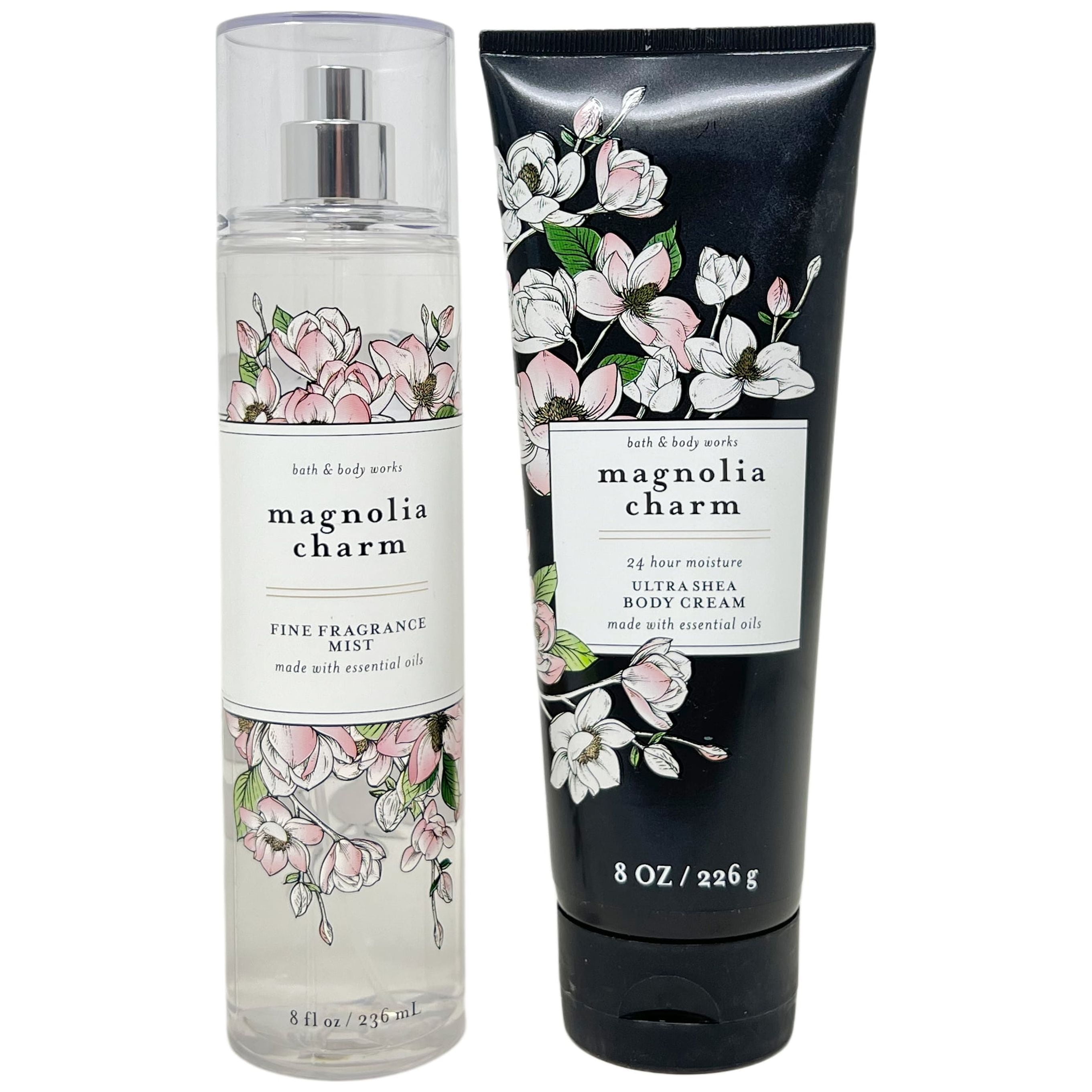 Bath and Body Works MAGNOLIA CHARM Duo Gift Set Body Cream and Fine