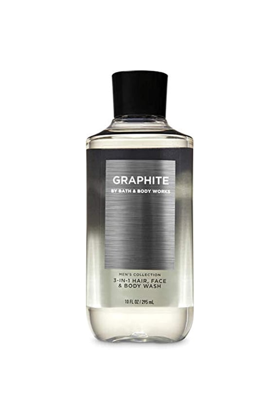 Bath and Body Works Men's Collection Graphite 3-in-1 Hair Face and Body Wash 10 Fluid Ounce