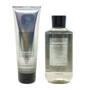 Bath and Body Works Mens Collection Graphite Duo Gift Set - Body Cream and 3-in-1 Hair, Face & Body Wash - Full Size