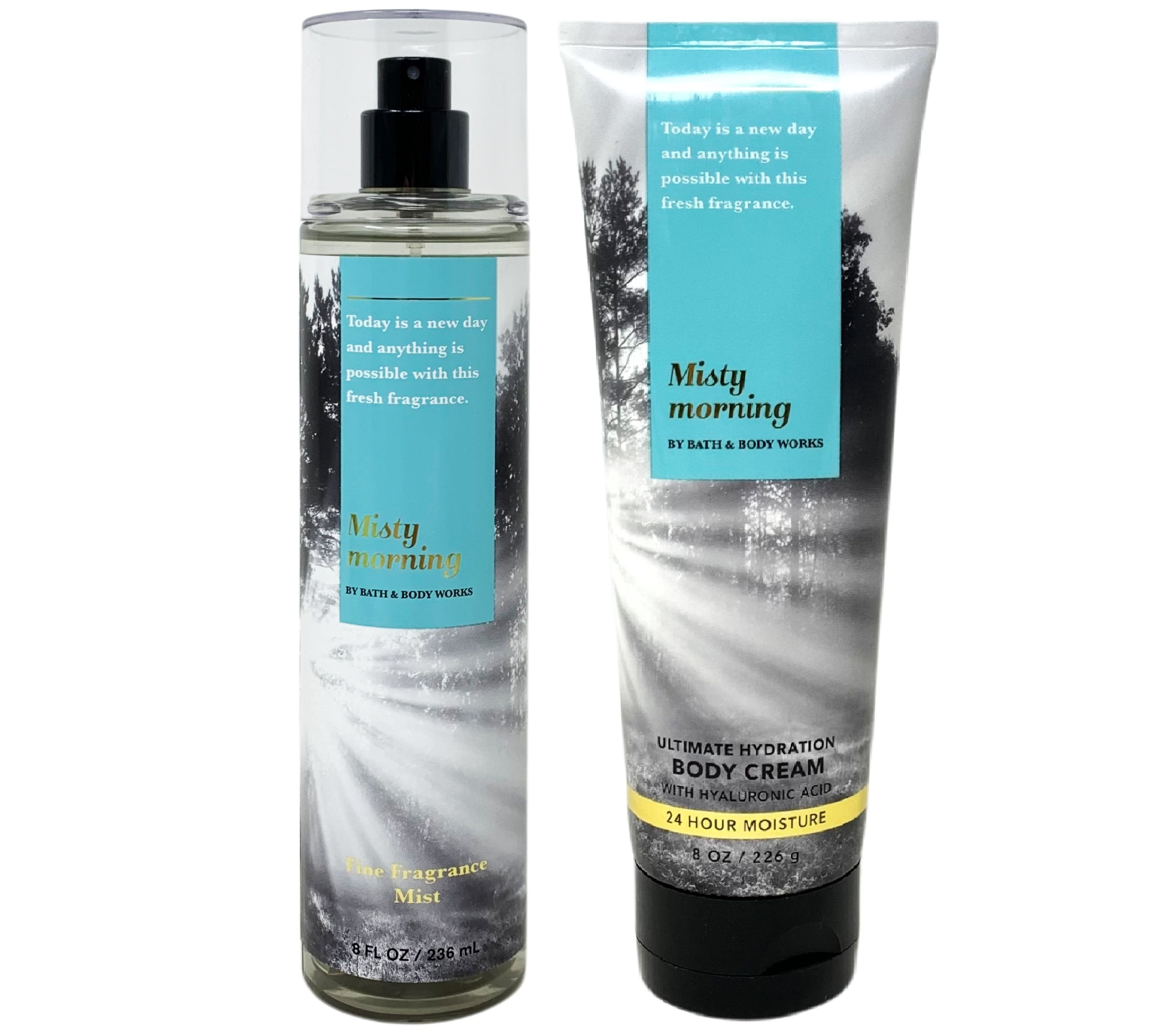 Bath and Body Works Misty Morning Duo Gift Set - Set Includes Fine