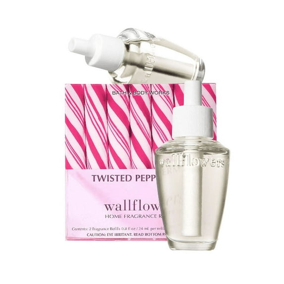 Bath and Body Works New Look! Twisted Peppermint Wallflowers 2-Pack Refills