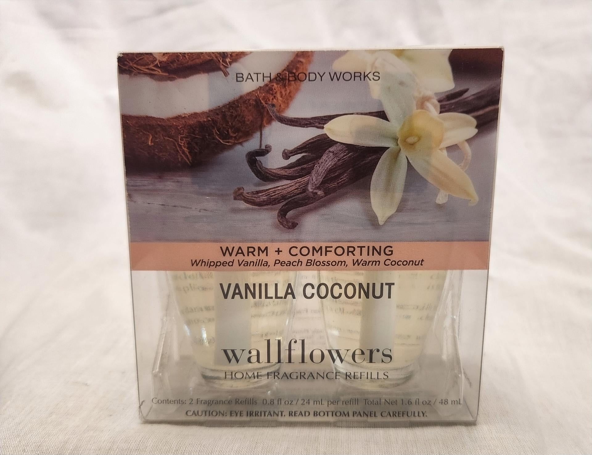 Bath and Body Works Vanilla Coconut Wallflowers 2-Pack Refills
