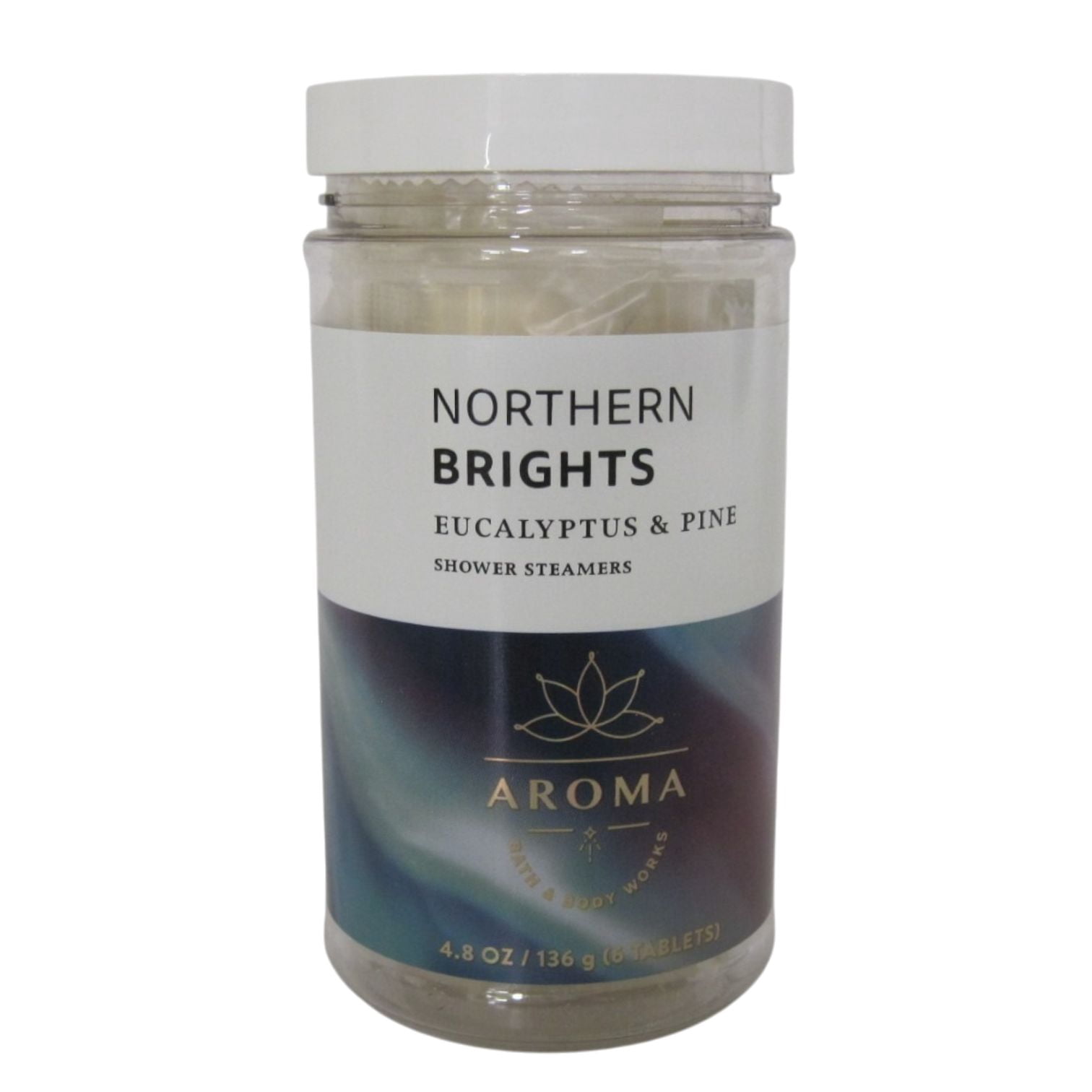 Bath and Body Works Northern Brights Eucalyptus & Pine Shower Steamers (Aroma) 4.8 oz / 136 g (6 Tablets)