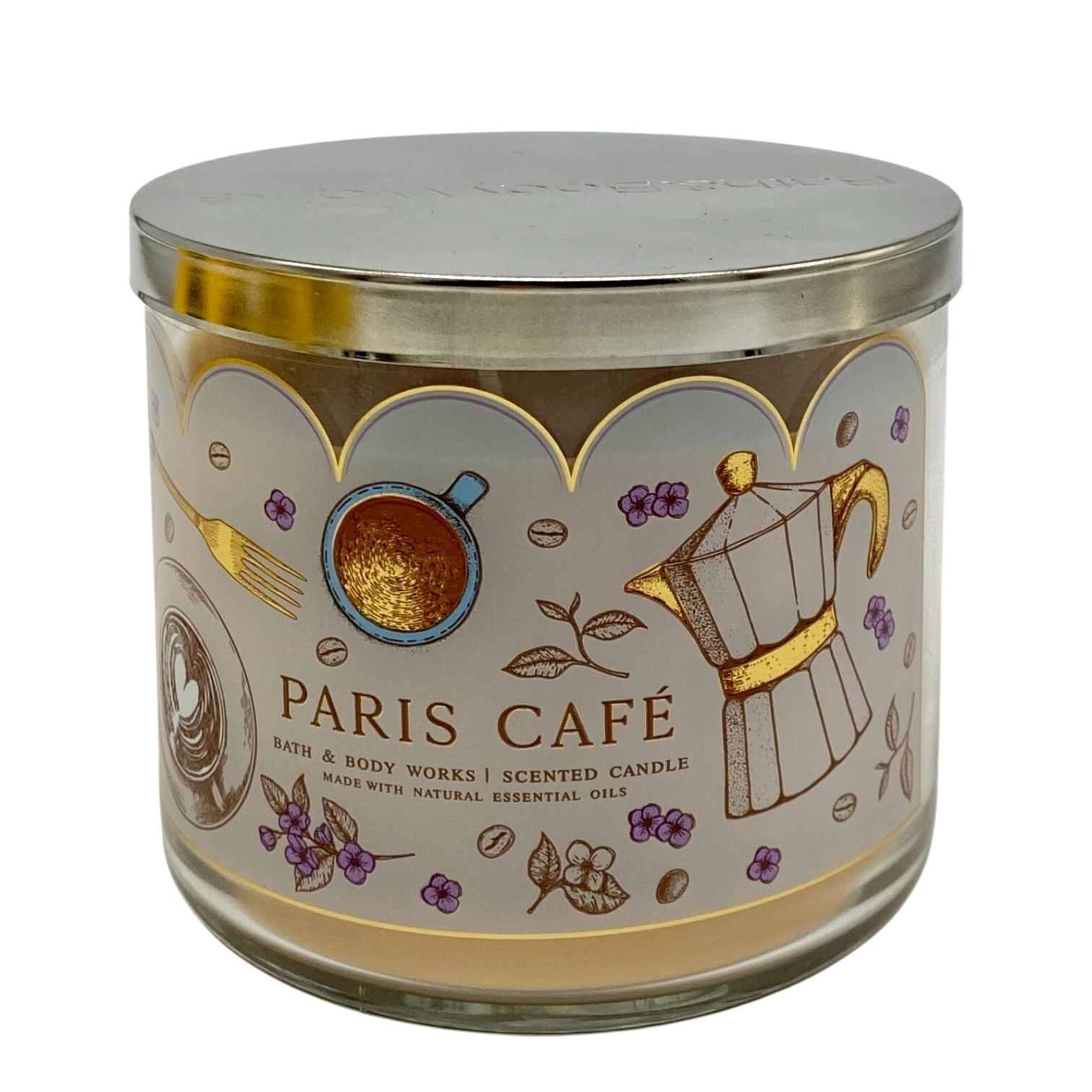 Bath and Body Works Paris Caf Scented 3-Wick Candle (14.5 OZ / 411 G)
