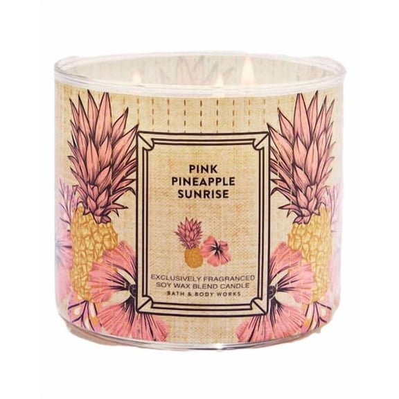 Bath and Body Works Pink Pineapple Sunrise 3 Wick Candle