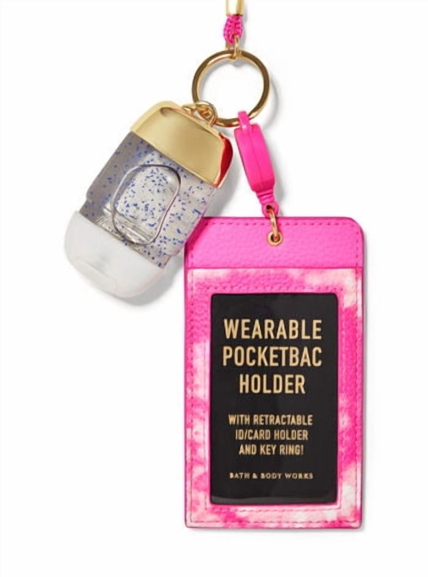 Bath and Body Works Pink Tie Dye Wearable Pattern Hand Gel Holder Lanyard