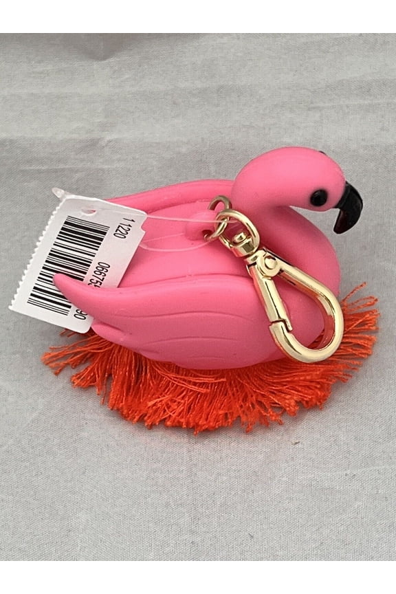 Bath and Body Works Pocketbac Holder New Tropical Flamingo keychain Holder
