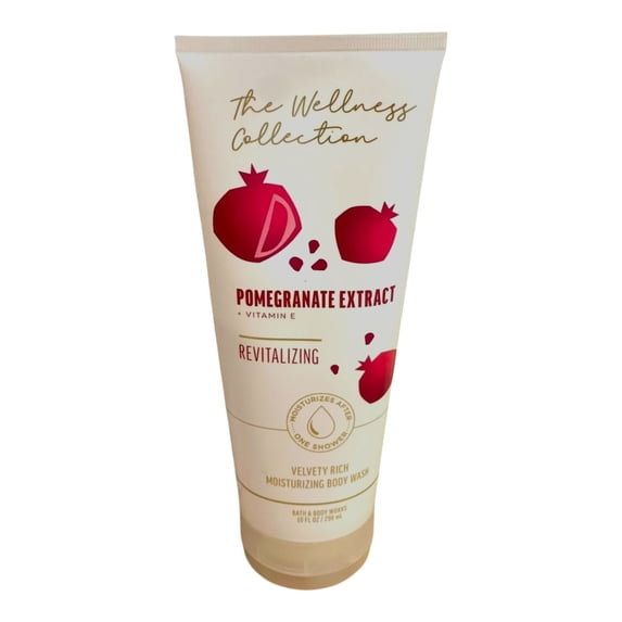 Bath and Body Works Pomegrante Extract Revitalizing The Wellness Collection Velvety Rich Body Wash (10 FL OZ / 296 mL)