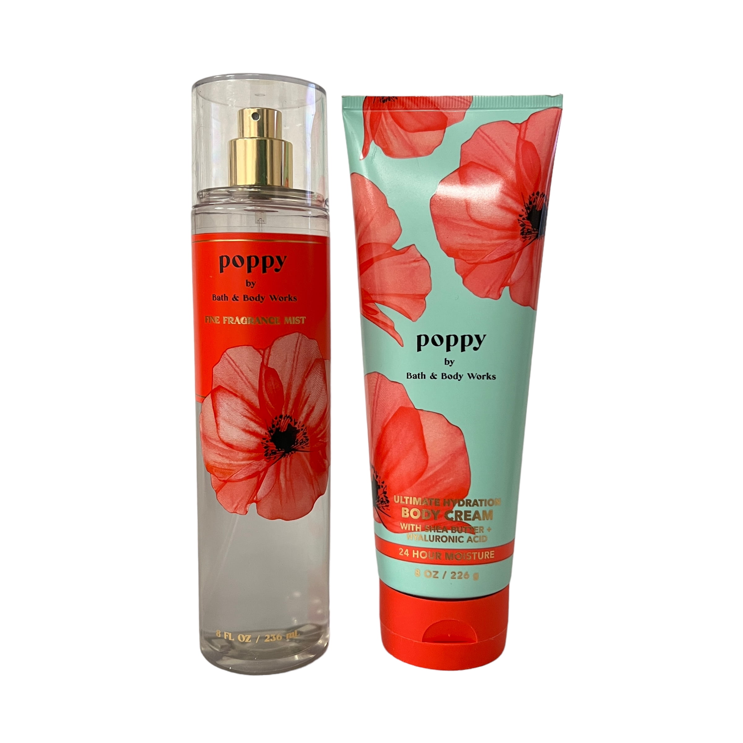 Bath and Body Works Poppy Fine Fragrance Mist Body Cream Set
