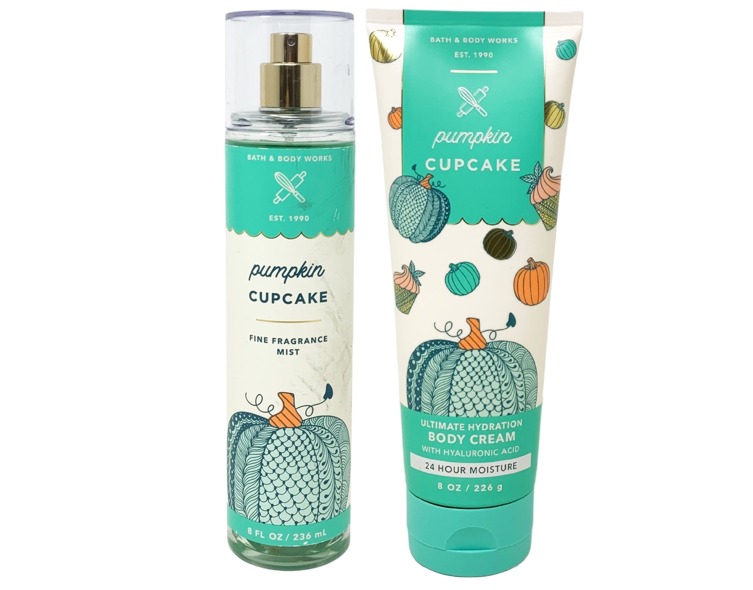 Bath and Body Works Pumpkin Cupcake Duo Set Fine Fragrance Mist