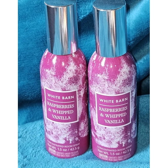 Bath and Body Works Raspberries and Whipped Vanilla Concentrated Room Spray 1.5 oz, 2 Pack
