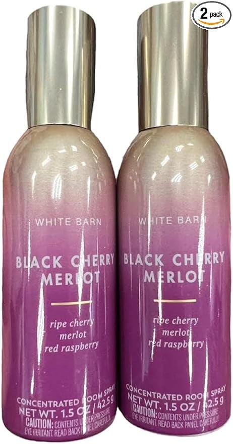 Bath and Body Works Room Freshener Spray - 2 pack Bundle (Black Cherry ...