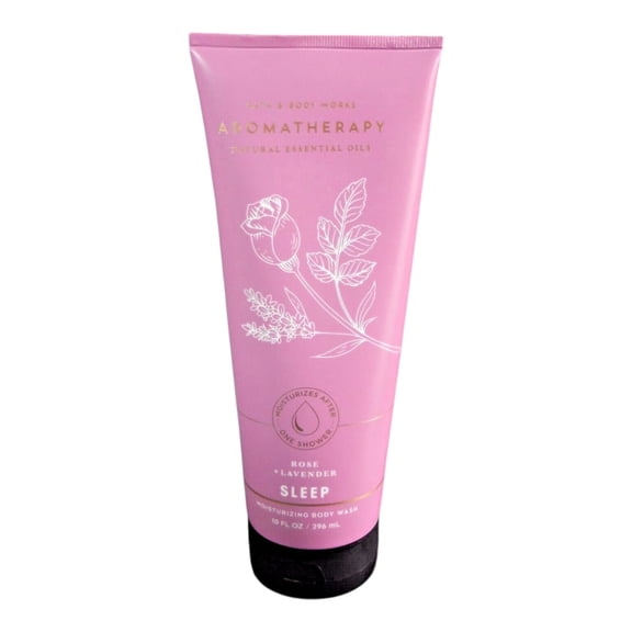 Bath and Body Works Aromatherapy Sleep Moisturizing Body Wash, Rose and Lavender Scent, 10 fl oz