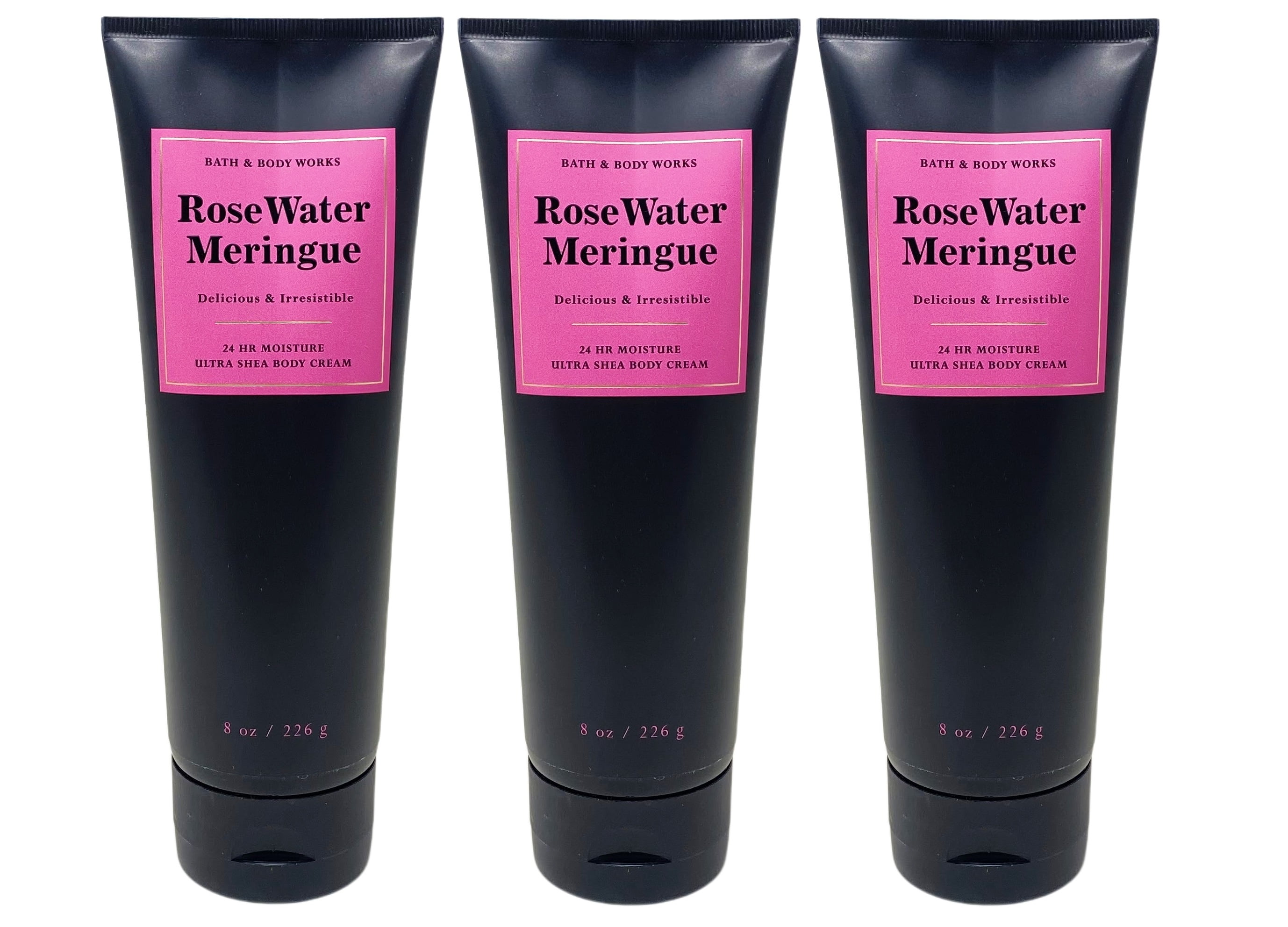 Bath and Body Works Rose Water Meringue Ultra Shea Body Cream Trio Gift