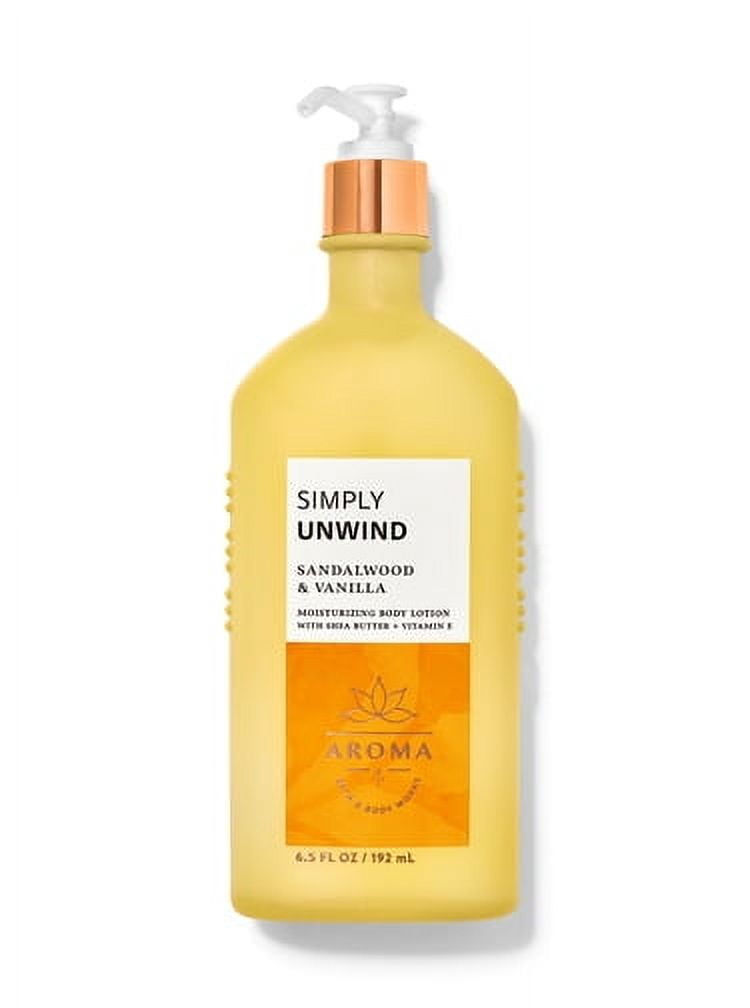 Bath and Body Works SIMPLY UNWIND - Body Lotion | Sandalwood Vanilla 6.5 Fl/Oz