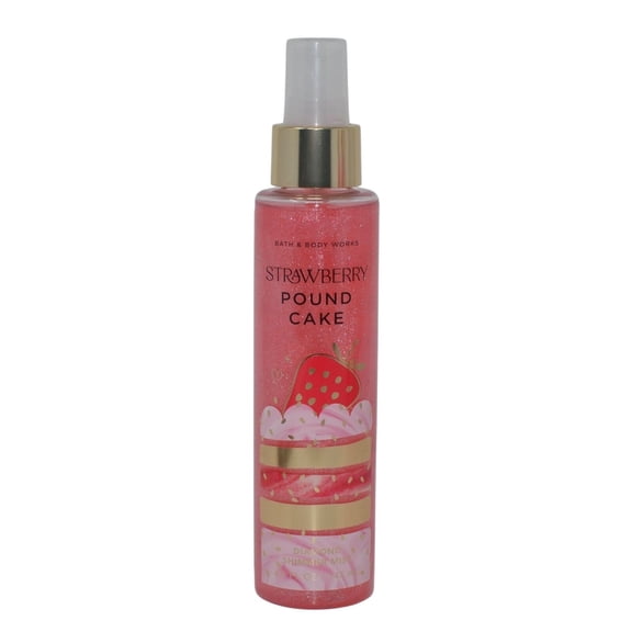 Bath and Body Works STRAWBERRY POUND CAKE Diamond Shimmer Mist (4.9 Fl Oz / 146mL)