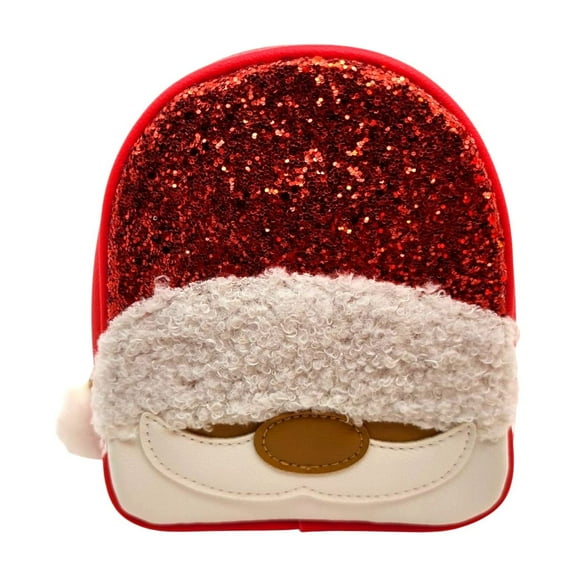 Bath and Body Works Santa Claus Red Glitter Bag Makeup Cosmetic Sparkle